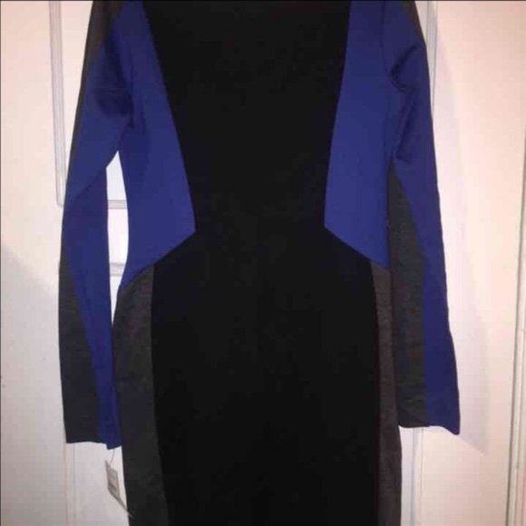 Trouve Colorblock Side Zip Long Sleeve Dress - Picture 4 of 7